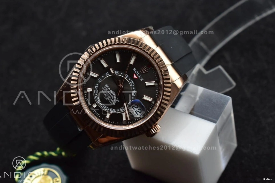 Dial (Gain Oyster-flex Strap 1:1 on A23J RG ZF Weight) Best Sky-Dweller Grey Edition 336235 0113